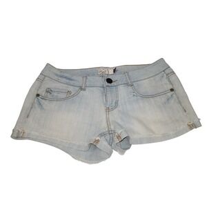 So Women‎ Sz 9 Jean Shorts Denim Western Summer Beach Festival Y2K Boho Hippie